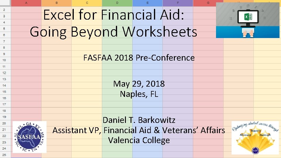 Fasfaa Excel for Financial Aid Going Beyond Worksheets FASFAA