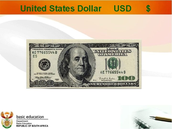 United States Dollar USD $ 