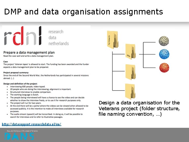 DMP and data organisation assignments Design a data organisation for the Veterans project (folder DMP and data organisation assignments Design a data organisation for the Veterans project (folder
