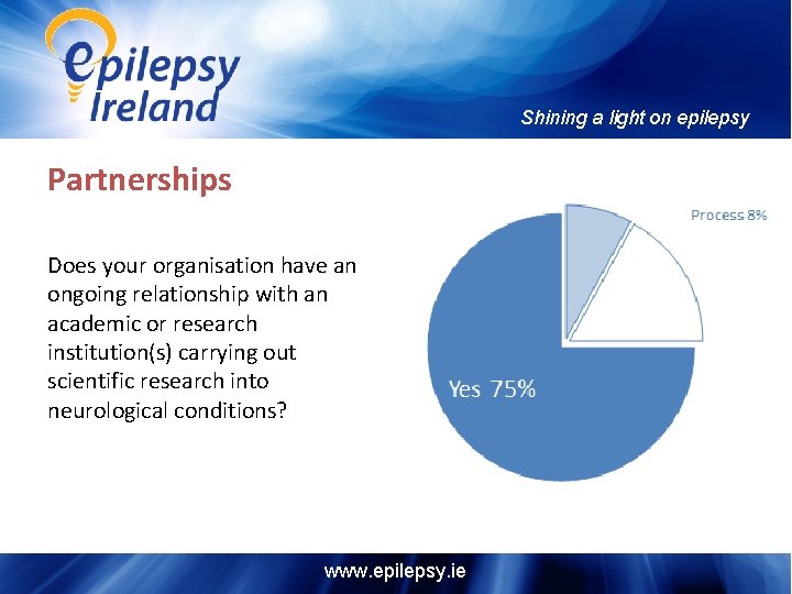 Shining a light on epilepsy Partnerships Does your organisation have an ongoing relationship with