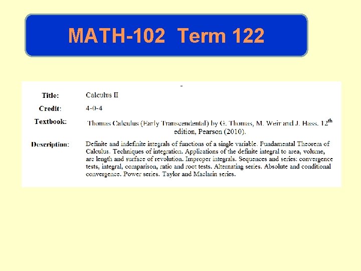 MATH-102 Term 122 