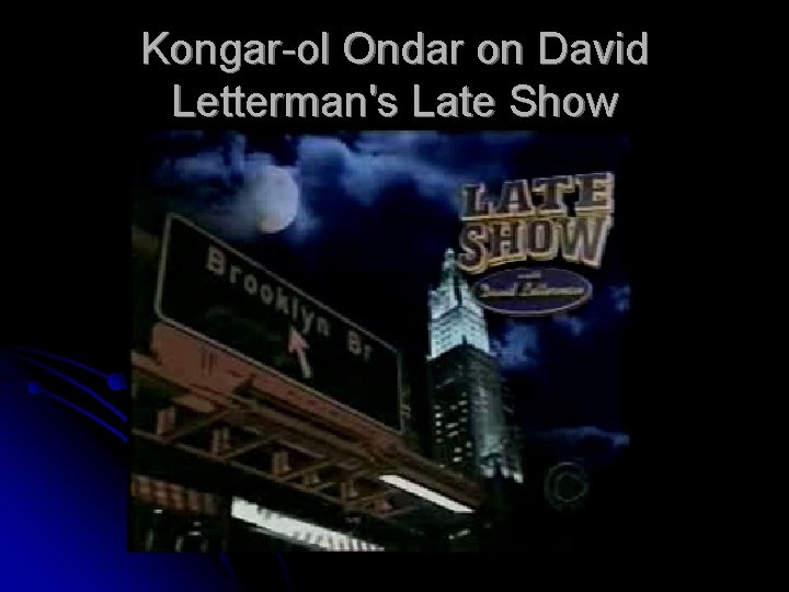 Kongar-ol Ondar on David Letterman's Late Show 