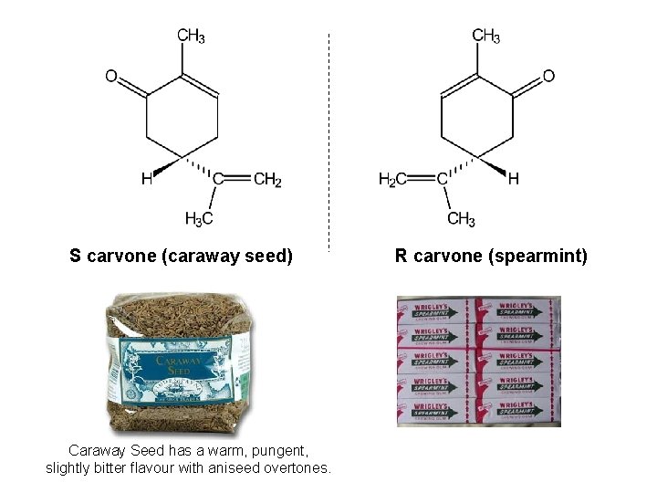 S carvone (caraway seed) Caraway Seed has a warm, pungent, slightly bitter flavour with