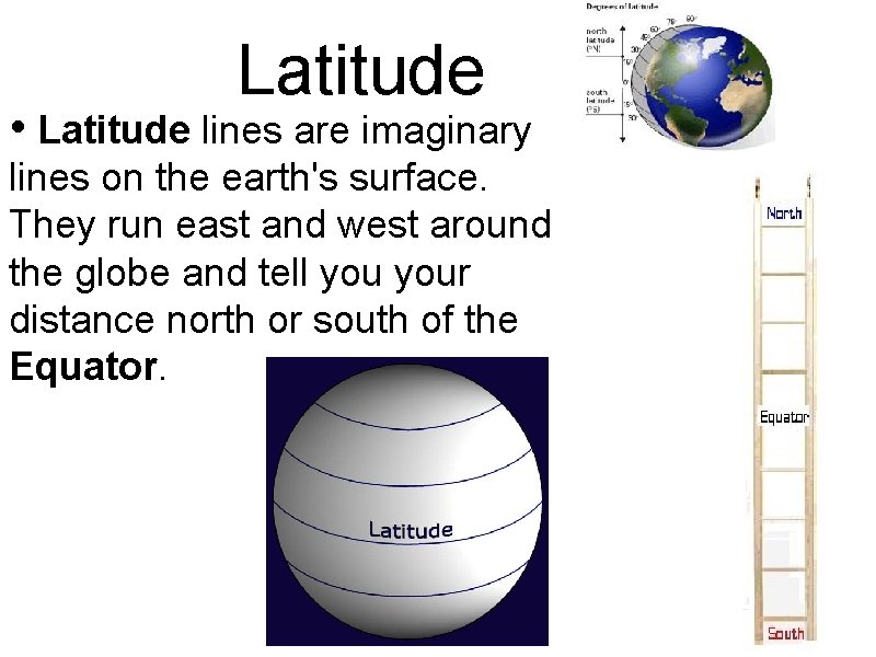 Latitude • Latitude lines are imaginary lines on the earth's surface. They run east