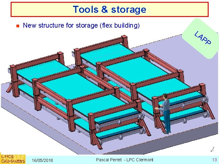 Tools & storage n New structure for storage (flex building) LA PP 16/05/2018 Pascal