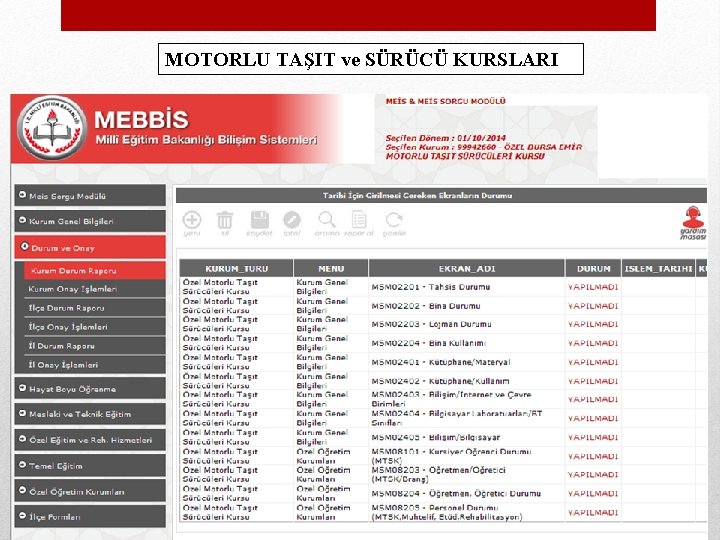 MOTORLU TAŞIT ve SÜRÜCÜ KURSLARI 