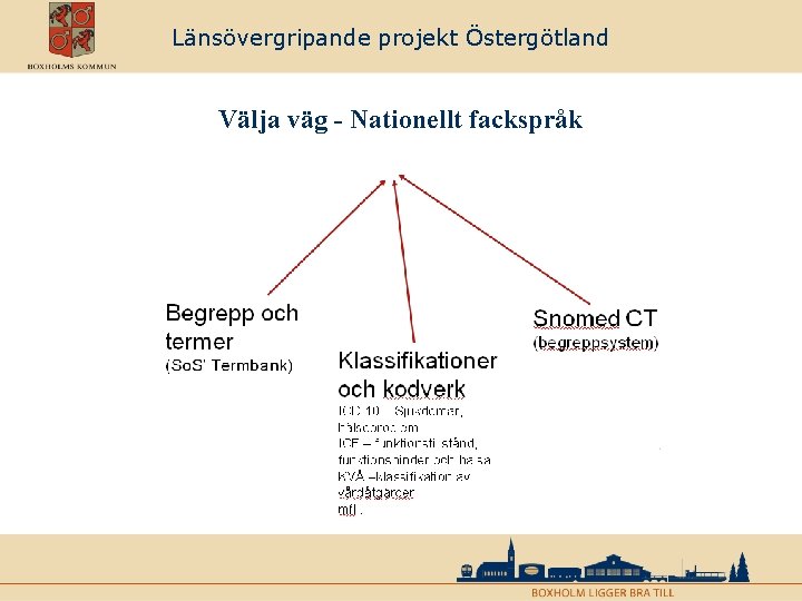 Länsövergripande projekt Östergötland Välja väg - Nationellt fackspråk 