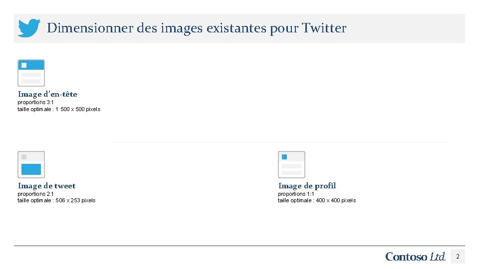 Dimensionner des images existantes pour Twitter Image d’en-tête proportions 3: 1 taille optimale :