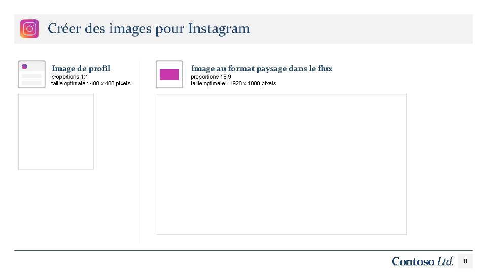 Créer des images pour Instagram Image de profil Image au format paysage dans le