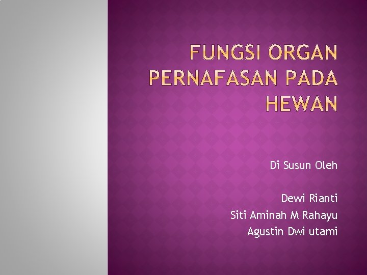 Di Susun Oleh Dewi Rianti Siti Aminah M Rahayu Agustin Dwi utami v 