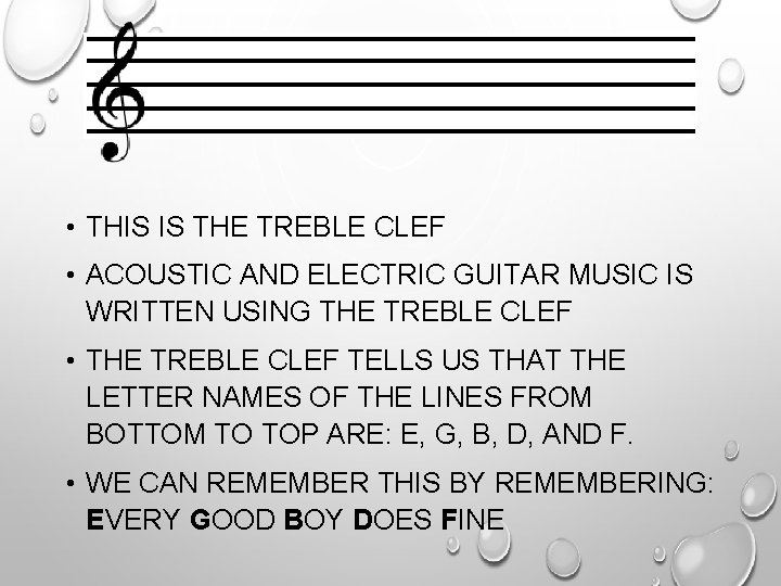  • THIS IS THE TREBLE CLEF • ACOUSTIC AND ELECTRIC GUITAR MUSIC IS