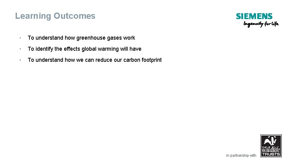 Learning Outcomes • To understand how greenhouse gases work • To identify the effects