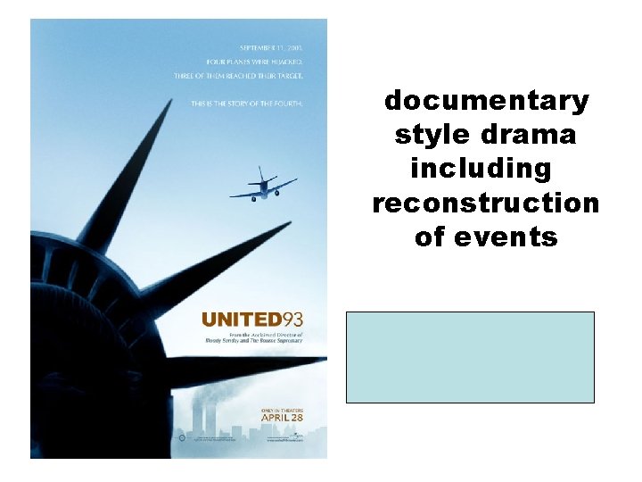 documentary style drama including reconstruction of events DOCUDRAMA 