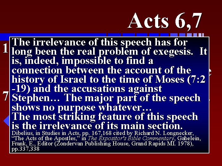Acts 6, 7 The irrelevance of this speech has for 15 long Allbeen who