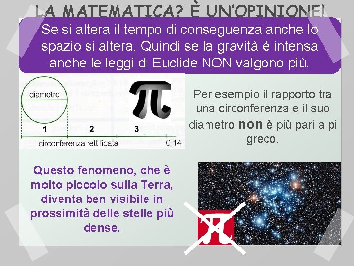 LA MATEMATICA? È UN’OPINIONE! Se si altera il tempo di conseguenza anche lo spazio