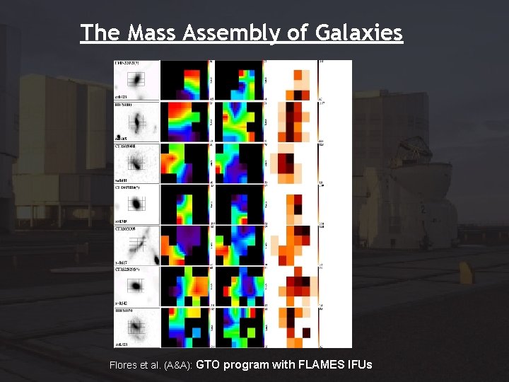 The Mass Assembly of Galaxies Flores et al. (A&A): GTO program with FLAMES IFUs