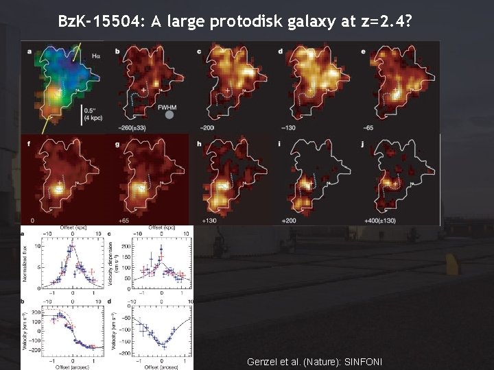 Bz. K-15504: A large protodisk galaxy at z=2. 4? Genzel et al. (Nature): SINFONI