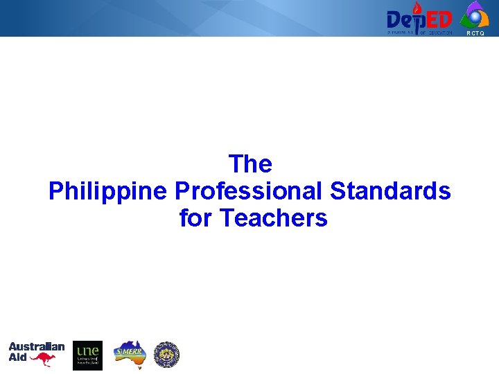 RCTQ The Philippine Professional Standards for Teachers 