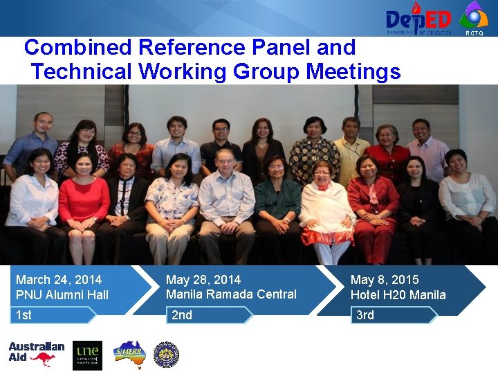 Combined Reference Panel and Technical Working Group Meetings March 24, 2014 PNU Alumni Hall