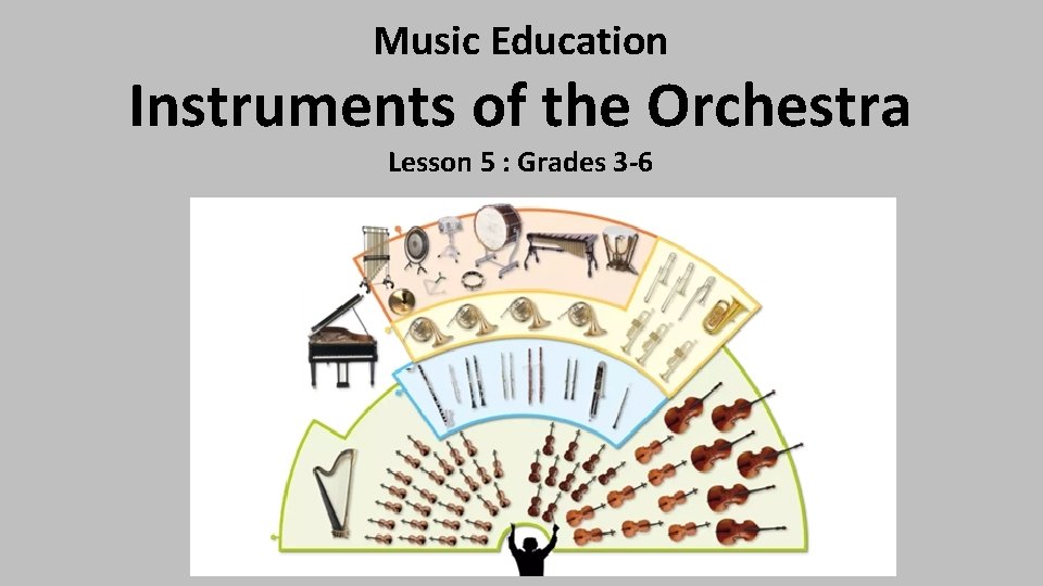 Music Education Instruments of the Orchestra Lesson 5 : Grades 3 -6 