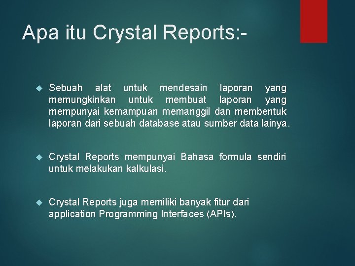 Apa itu Crystal Reports: Sebuah alat untuk mendesain laporan yang memungkinkan untuk membuat laporan