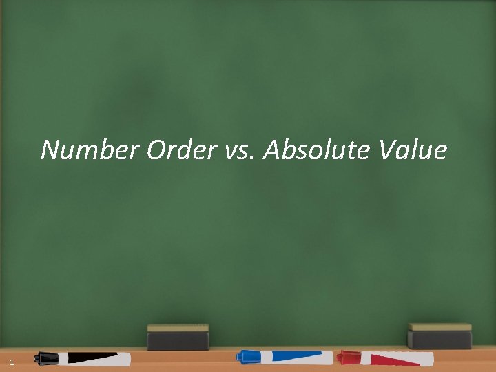 Number Order vs Absolute Value 1 Warm Up