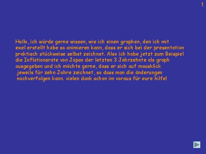 1 Hallo, ich würde gerne wissen, wie ich einen graphen, den ich mit exel