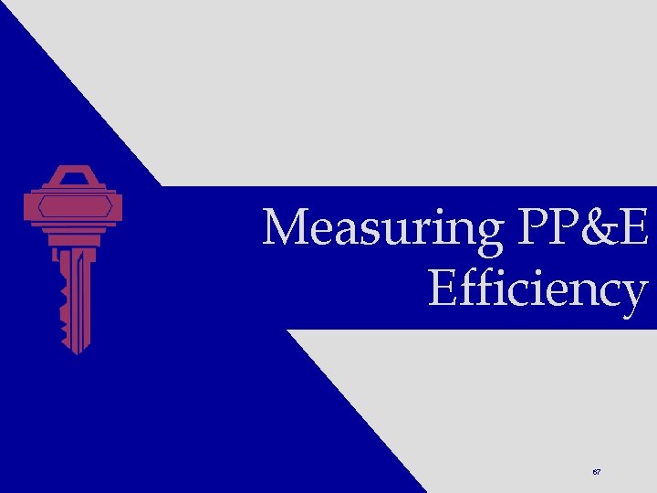 Measuring PP&E Efficiency Financial Accounting, 7 e Stice/Stice, 2006 © Thomson 67 