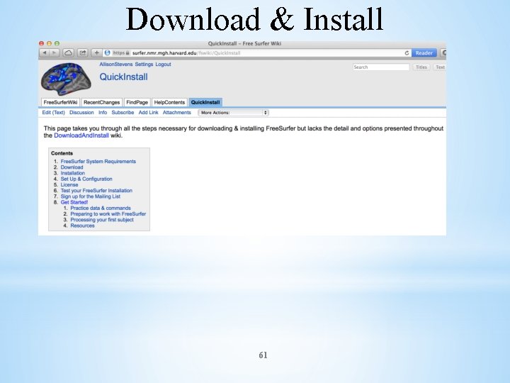 Download & Install 61 