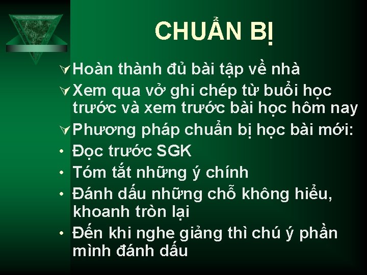 CHUẨN BỊ Ú Hoàn thành đủ bài tập về nhà Ú Xem qua vở