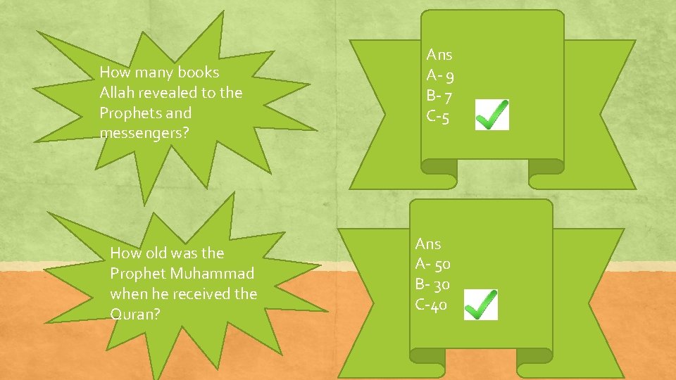 How many books Allah revealed to the Prophets and messengers? How old was the