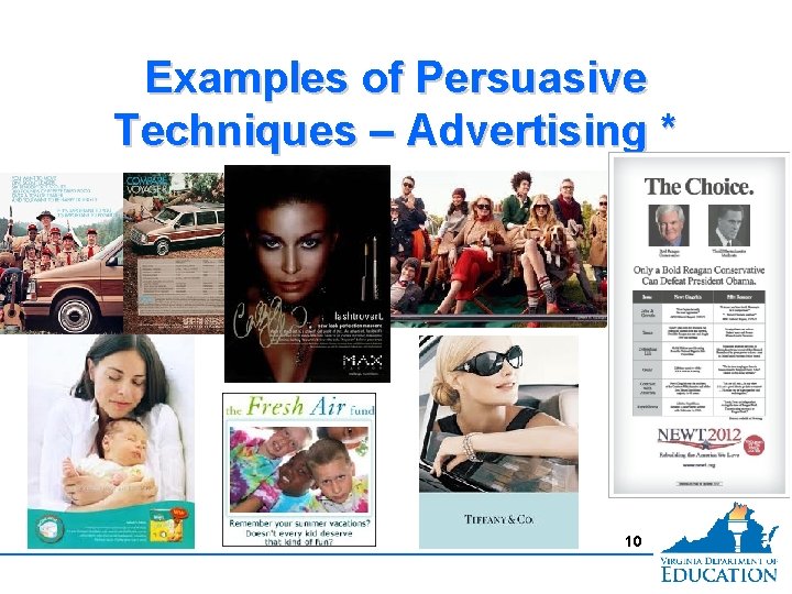 Examples of Persuasive Techniques – Advertising * 10 