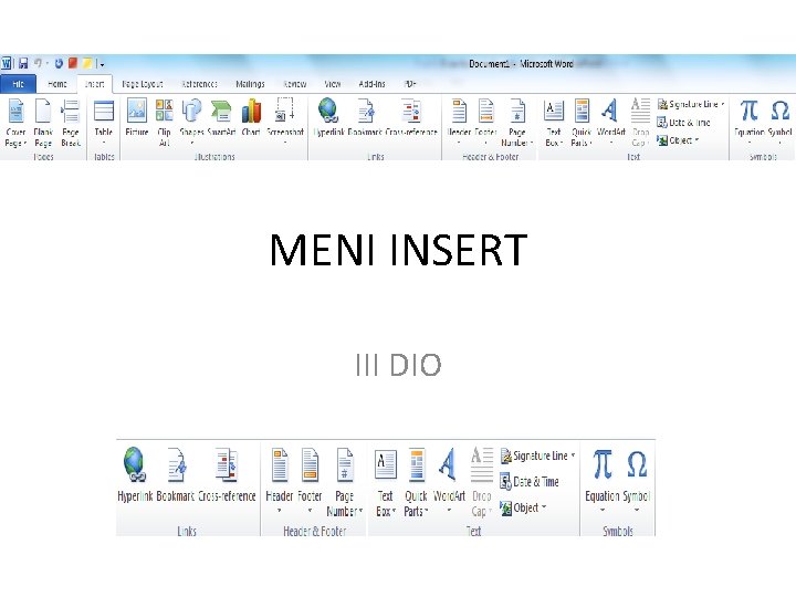 MENI INSERT III DIO 