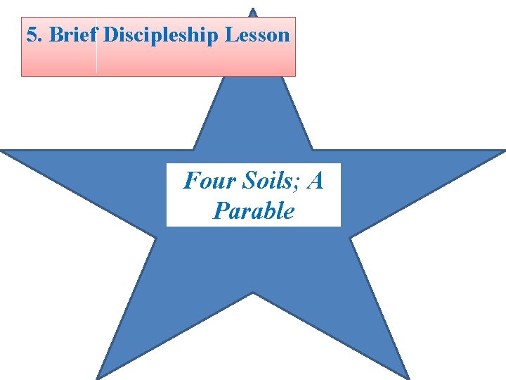 5. Brief Discipleship Lesson Four Soils; A Parable 
