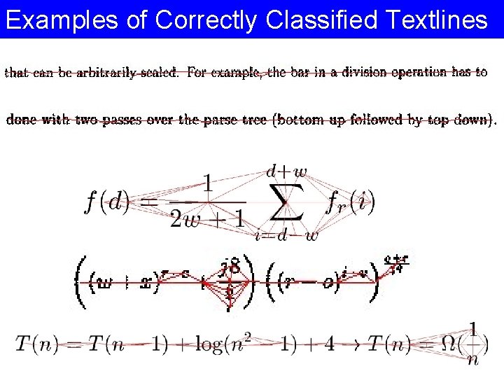Examples of Correctly Classified Textlines Examples of Correctly Classified Textlines