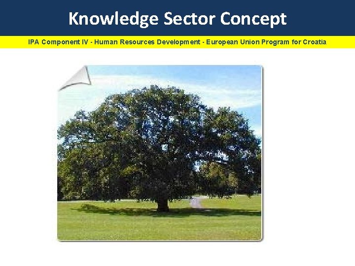 Knowledge Sector Concept IPA Component IV - Human Resources Development - European Union Program