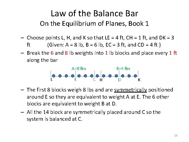 Law of the Balance Bar On the Equilibrium of Planes, Book 1 – Choose