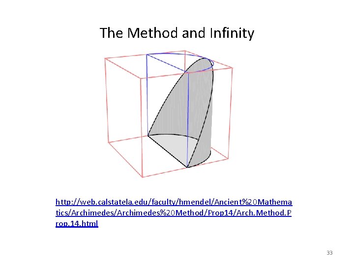 The Method and Infinity http: //web. calstatela. edu/faculty/hmendel/Ancient%20 Mathema tics/Archimedes%20 Method/Prop 14/Arch. Method. P