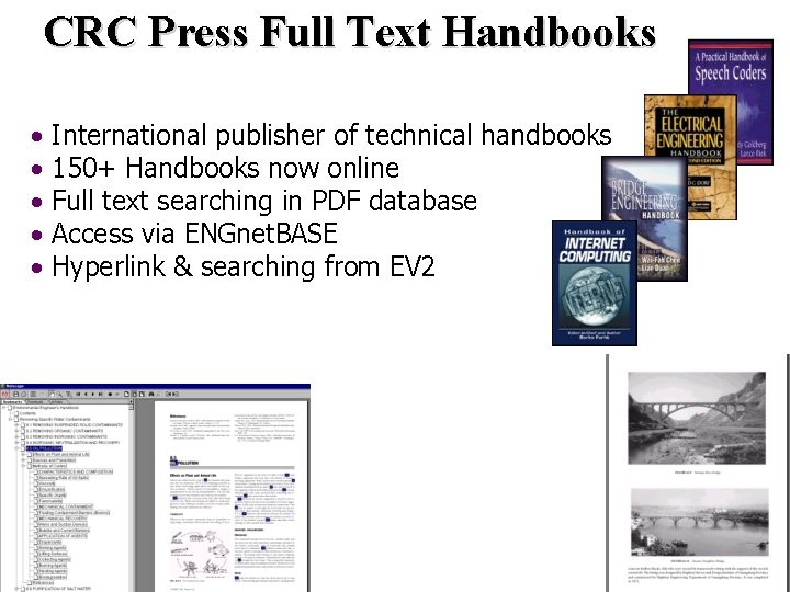 CRC Press Full Text Handbooks • • • International publisher of technical handbooks 150+