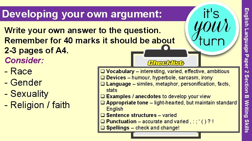 Write your own answer to the question. Remember for 40 marks it should be