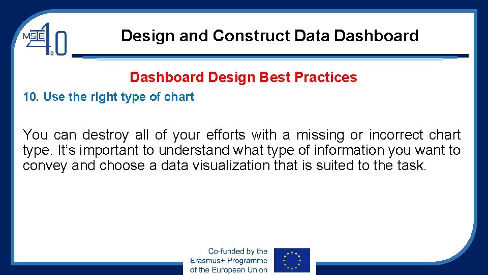 Design and Construct Data Dashboard Design Best Practices 10. Use the right type of Design and Construct Data Dashboard Design Best Practices 10. Use the right type of