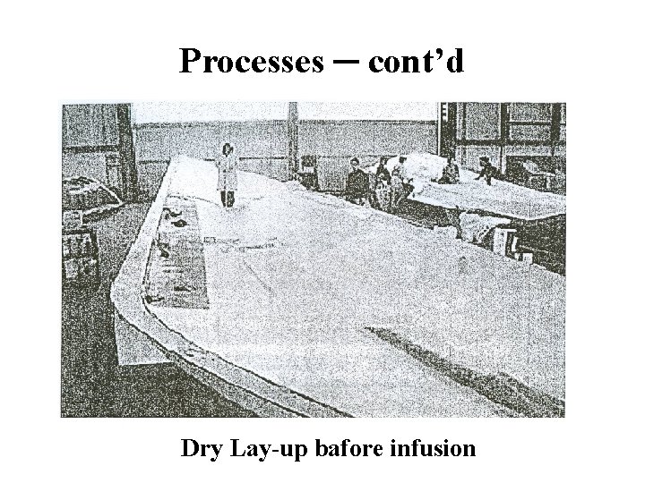 Processes ─ cont’d Dry Lay-up bafore infusion 