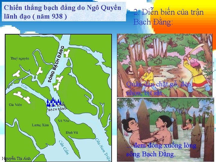 2. Diễn biến của trận Bạch Đằng: SÔ NG BẠ C HĐ ẰN G