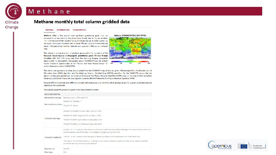 Methane Climate Change Methane monthly total column gridded data 