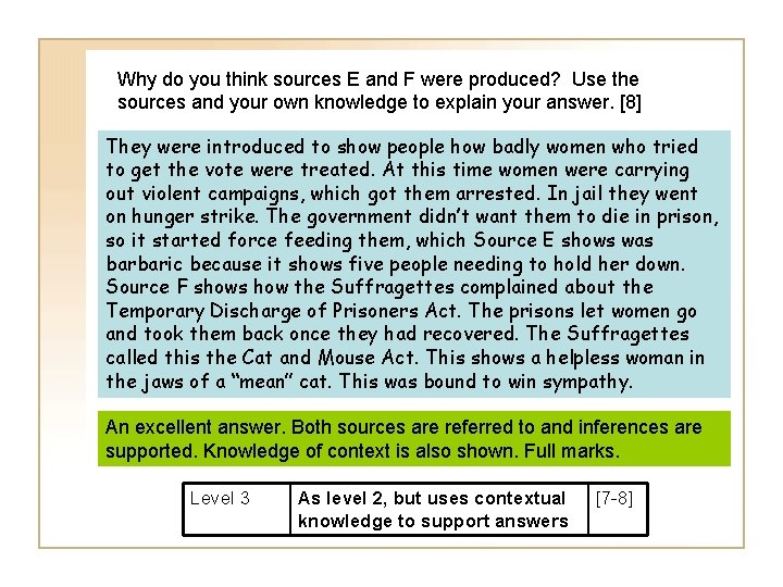 Why do you think sources E and F were produced? Use the sources and