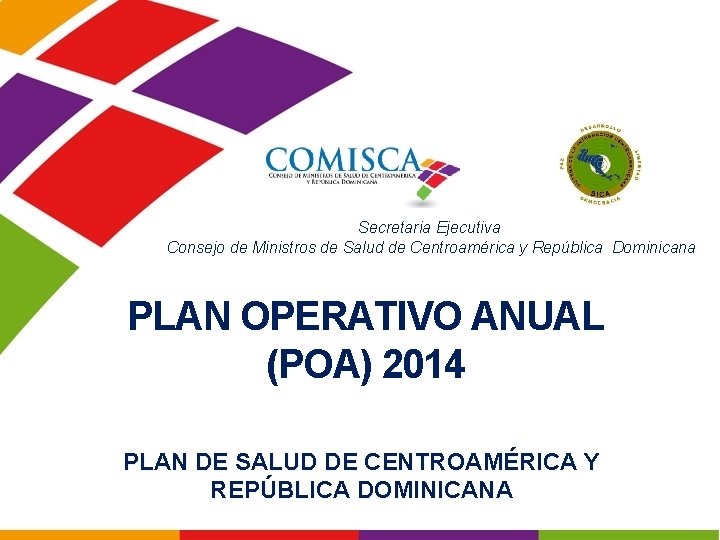 Secretaria Ejecutiva Consejo de Ministros de Salud de Centroamérica y República Dominicana PLAN OPERATIVO