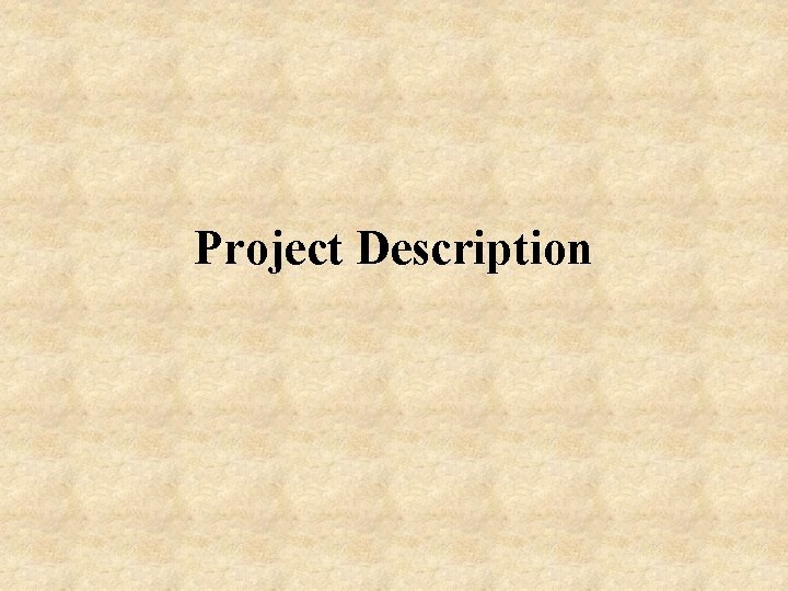 Project Description 