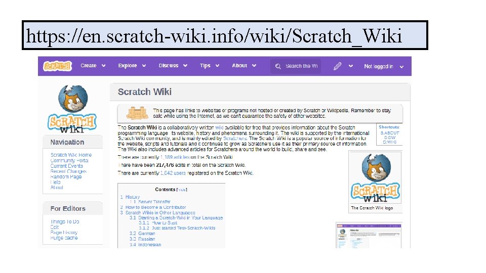 https: //en. scratch-wiki. info/wiki/Scratch_Wiki 