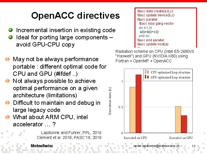 Open. ACC directives Incremental insertion in existing code Ideal for porting large components –