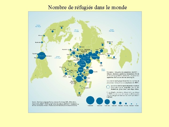 Nombre de réfugiés dans le monde 